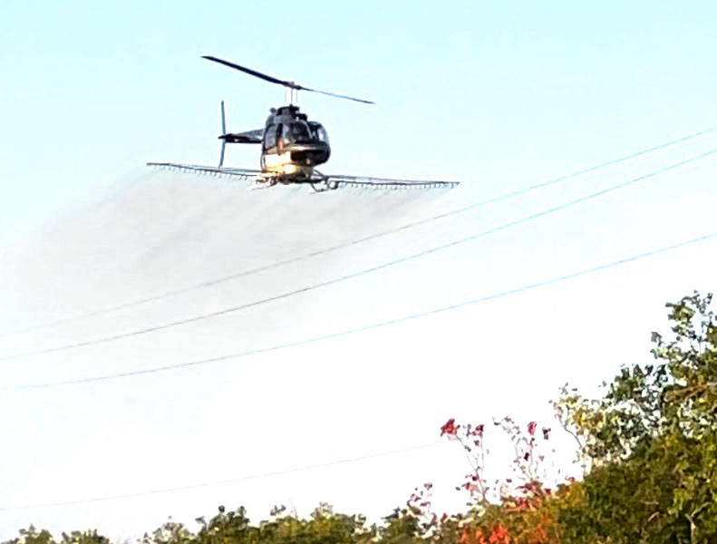 Helicopter Spraying
